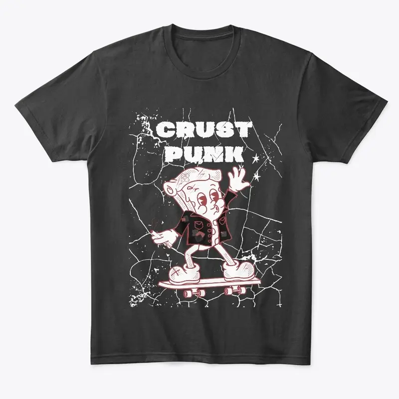 Crust Punk - white on black